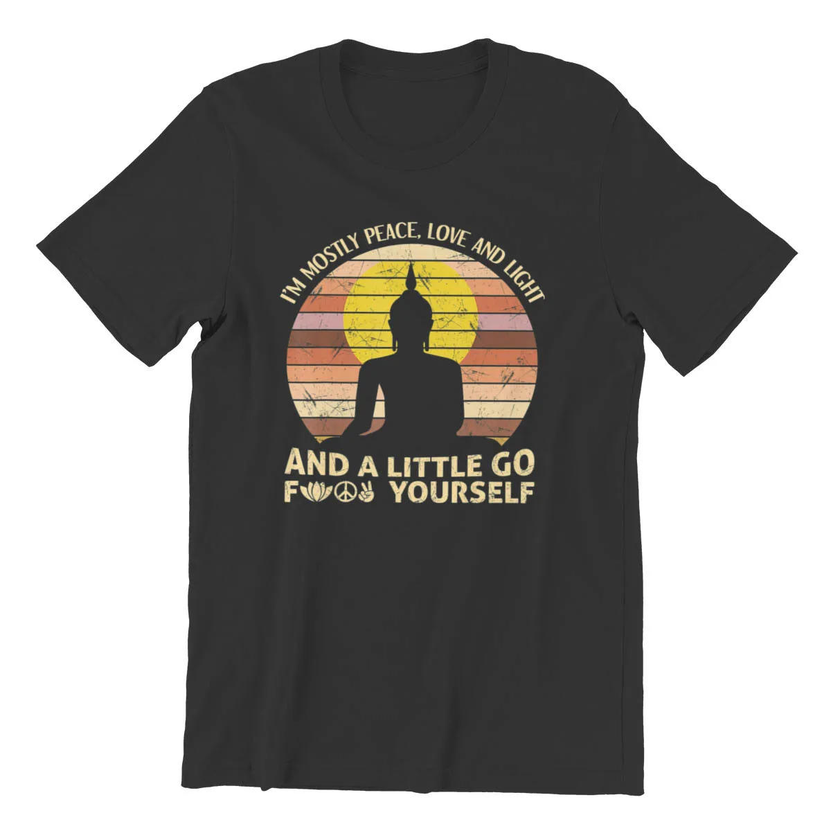 

Im Mostly Peace Love Light And A Little Go Yoga Games t-shirt Men Cotton Tshirt Tees Tops Harajuku Streetwear