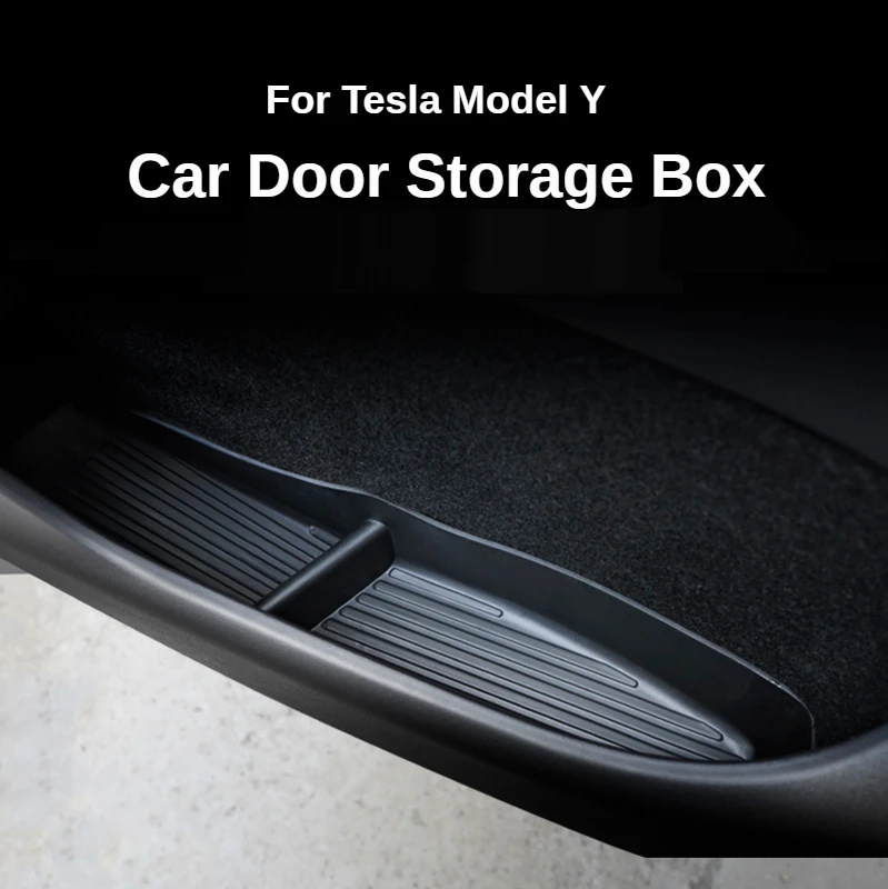 

Для Tesla Model Y 2021 коробка для хранения на дверь автомобиля, баррель, лоток, водонепроницаемый контейнер, передний задний держатель, органайзеры, аксессуары для интерьера