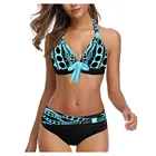 Женский купальный костюм, женский купальник-танкини с принтом больших размеров, купальник, пляжная одежда, купальники с подкладкой, Женский танкини # Q