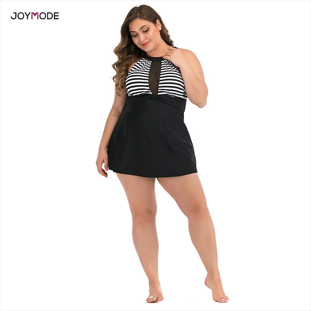 Женское платье для плавания JOYMODE большого размера сетчатый купальник в стиле