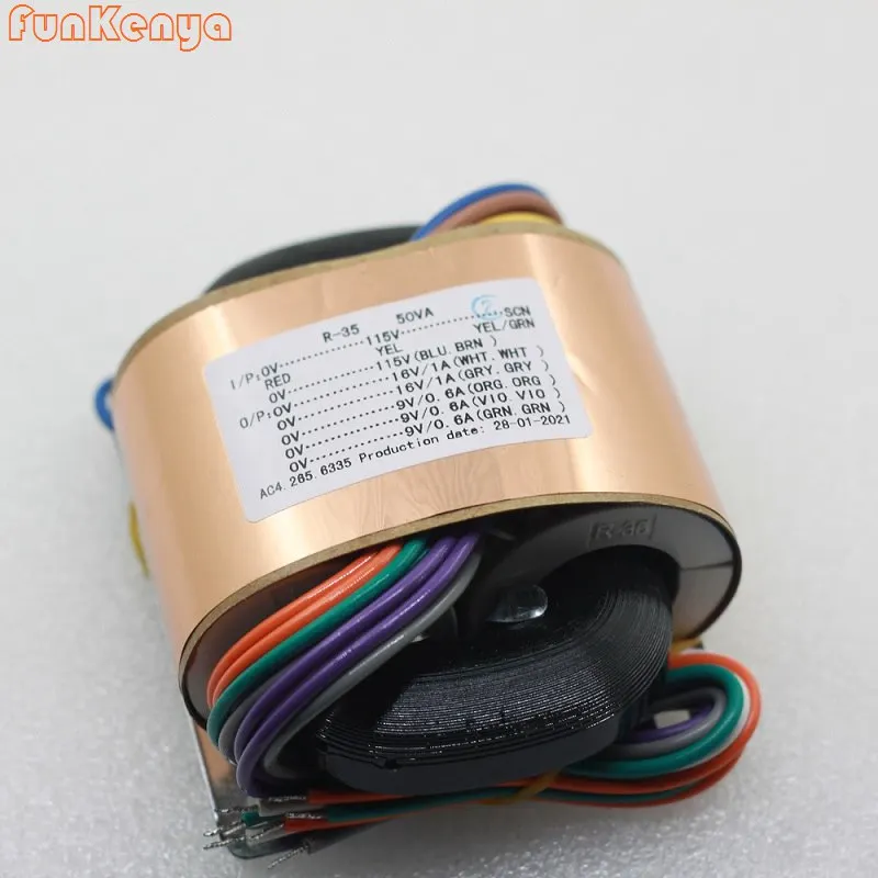 50VA DAC Декодер DIY Усилитель Трансформатор 0-16V 0-9V Аудио Медная Проволока Международный Преамп Amp 50W on.
