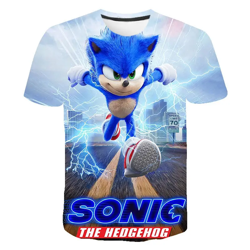 

Summer Short Sleeve Print 3D T Shirt Cartoon Anime Hedgehog Men Women Children Streetwear Boy Girl Kids Cool Casual Tops Tee