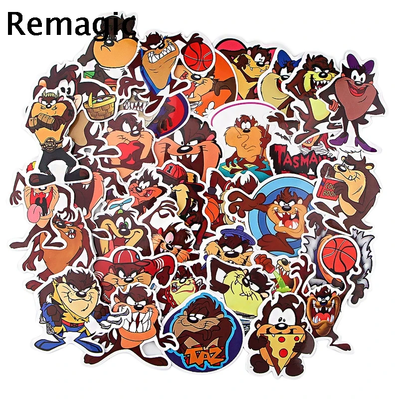 

32pcs Tasmanian Devil Cartoon Children Stickers Skateboard Guitar Suitcase Girls Waterproof scrapbooking Sticker Kids Toys
