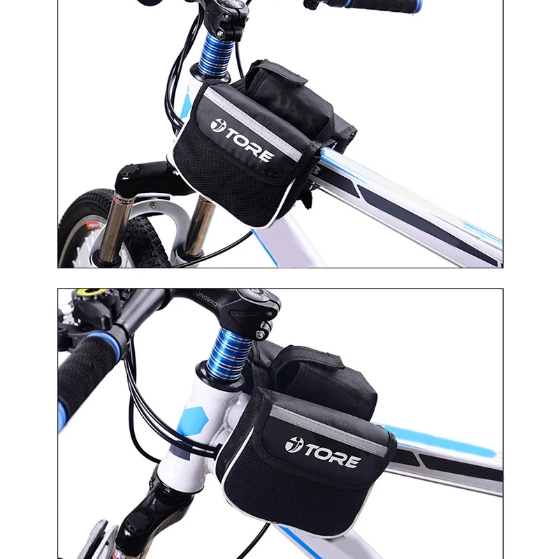 

TORE Bike Bag Waterproof Bike Cycling Front Frame Tube Handlebar Double Pouch Bag Accessor