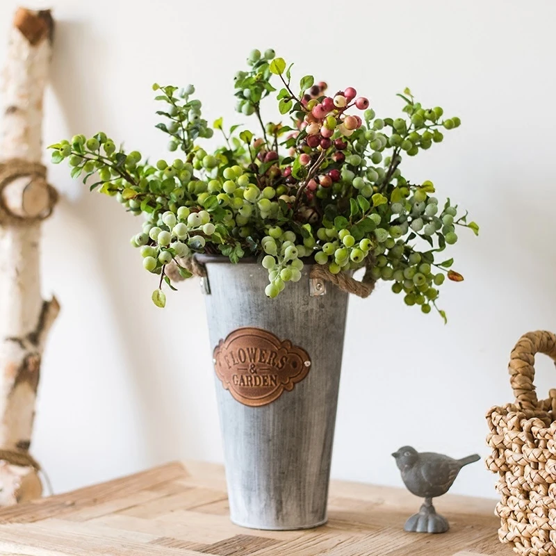 

Nordic Flower Pot Creative Metal Antique Pot Round Vertical Creative Minimalist Tomato Bonsai Macetero Balcony Decorations E5