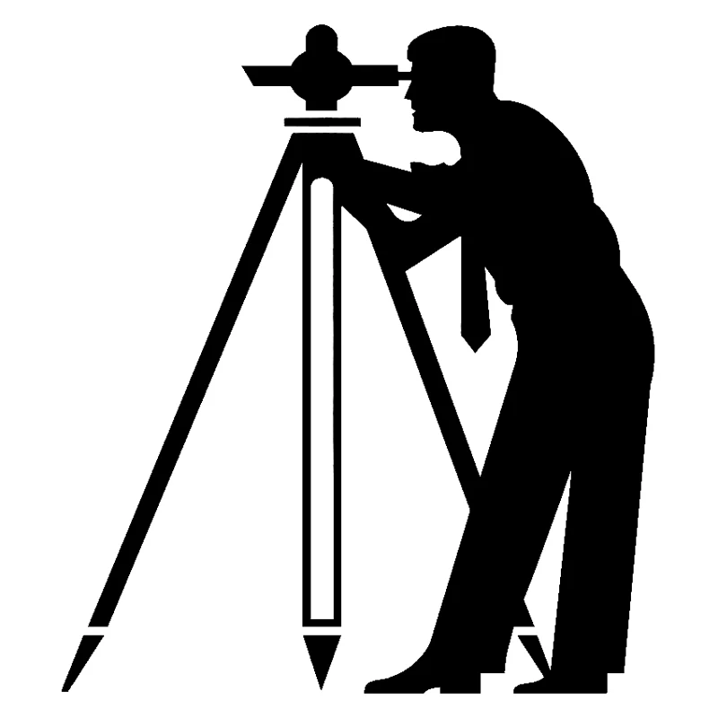 

Engineer Measuring Decals High Quality Car Decoration Decals Personality Pvc Car Window Waterproof Decals Black/white, 17cm*15cm