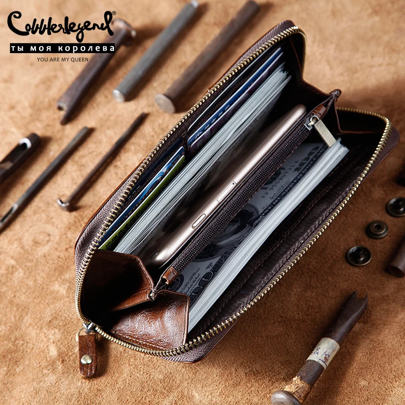 Cobbler Legend новые ретро трендовые женские кошельки для леди из натуральной кожи тонкий клатч кошелек для девочек длинные кошельки для карт и монет