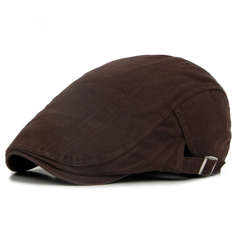 

Men Casual Classic Solid Color beret art retro female universal cap painter cap Cotton Sun Beret Cap