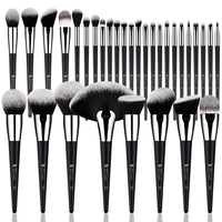 ducare professional makeup brush set 32pcs synthetic kabuki foundation blending brush face powder blush concealers eye shadows
