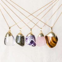 1pcs natural stone crystal tiger eyes agates pendant pendants for jewelry making diy necklace
