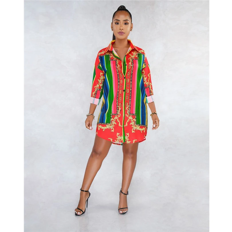 Новый стиль классическое Африканское женское платье Дашики с модным принтом