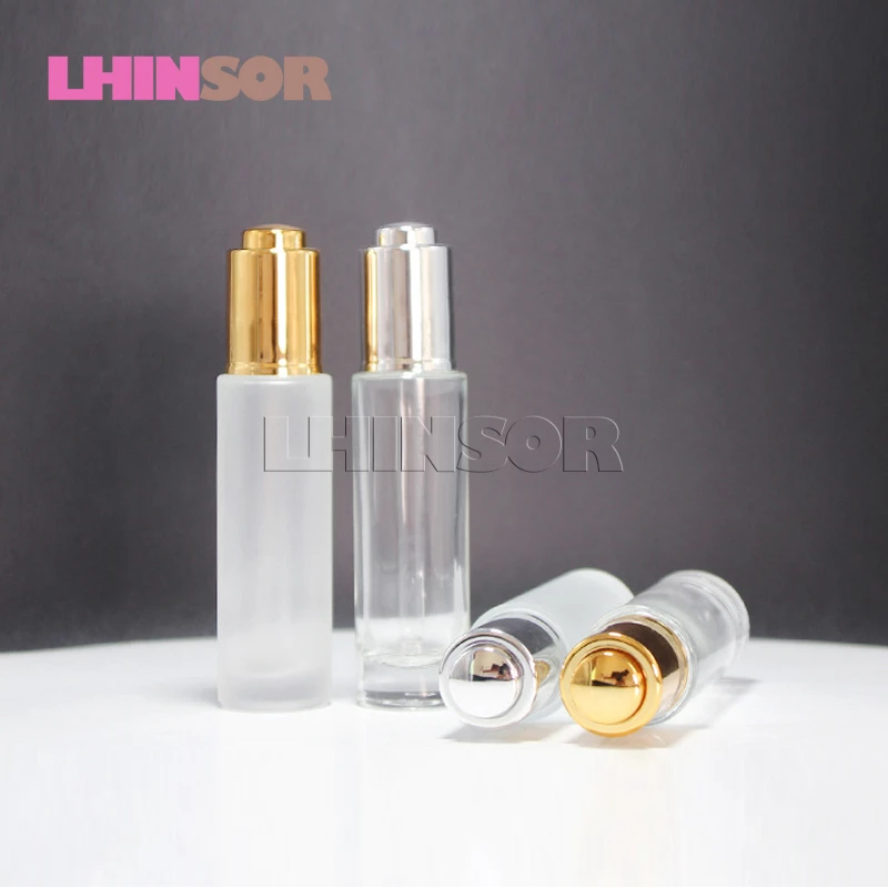 5 шт./лот 30 мл пустая прозрачная матовая стеклянная бутылка капельница флаконы