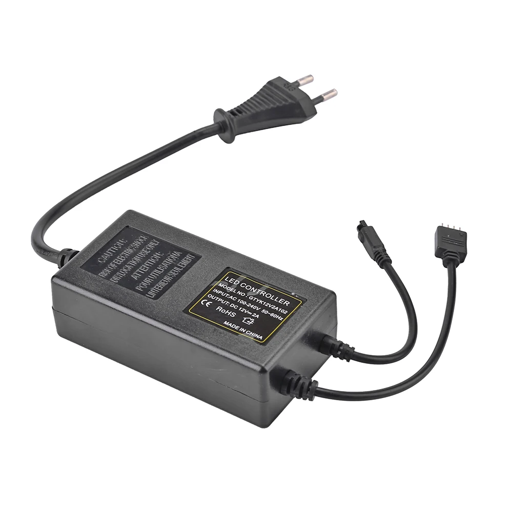 

12V 2A Wireless Controller RGB LED Controller with 4 Pin 24 Keys Remote Controllers for Strip Tape Lights Lighting Accessories