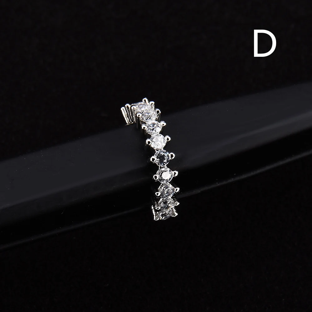 Серебряные кольца для носа Daith Snug пирсинг для пупка Спиральные серьги, Надеваемые На ушной хрящ ювелирные изделия для тела для женщин перегородка кольцо ушные датчики - Окраска металла: SF926