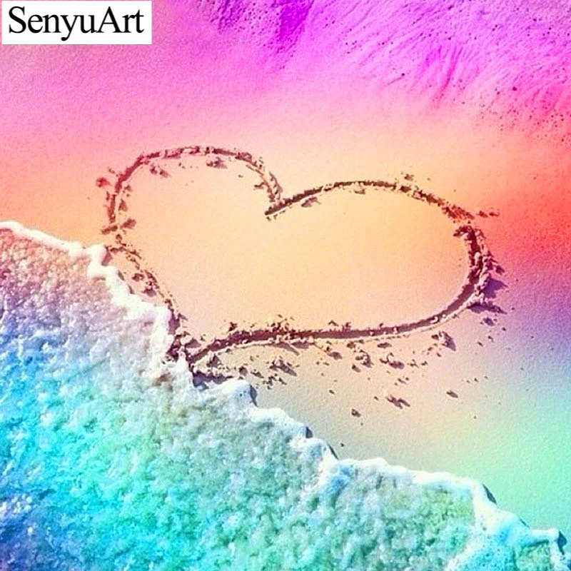 

5D Diamond Painting Full Round Embroidery Picture Mosaic Art Accessories Landscape Beach Love Cross Stitch Kits Home Decorations