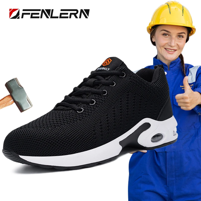 Fenlern/безопасная обувь на воздушной подушке Женская легкая Рабочая со стальным