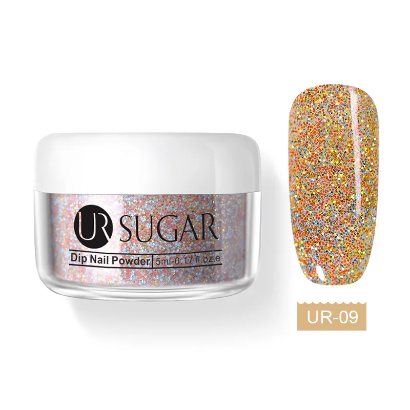 Ur Sugar голографическая пудра для ногтей, градиентная блестящая основа для ногтей, жидкое покрытие, набор для маникюра, 5 мл - Цвет: P