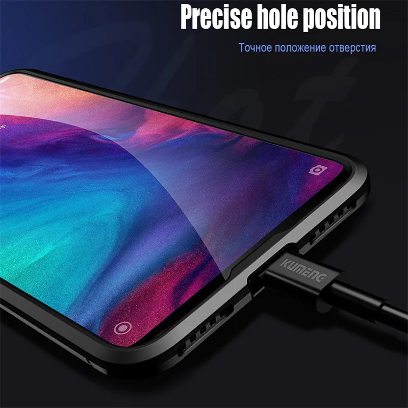 Чехол 4 в 1 для Xiaomi Redmi Note 7 7pro противоударный чехол Pro матовый черный защитный Xiomi