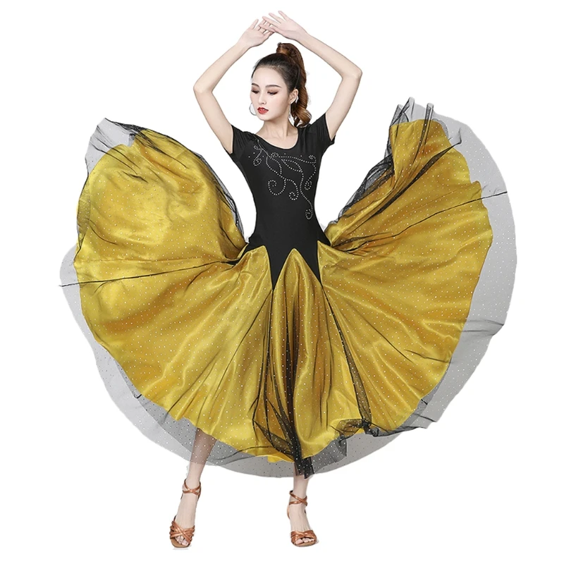 

24BC элегантное платье для латиноамериканских танцев со скошенной кисточкой и блестками