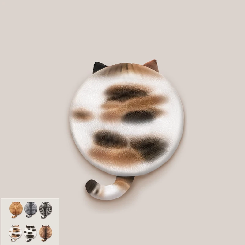 Круглые плюшевые игрушки с котом на спине подушка из хлопка эффектом памяти 40 см