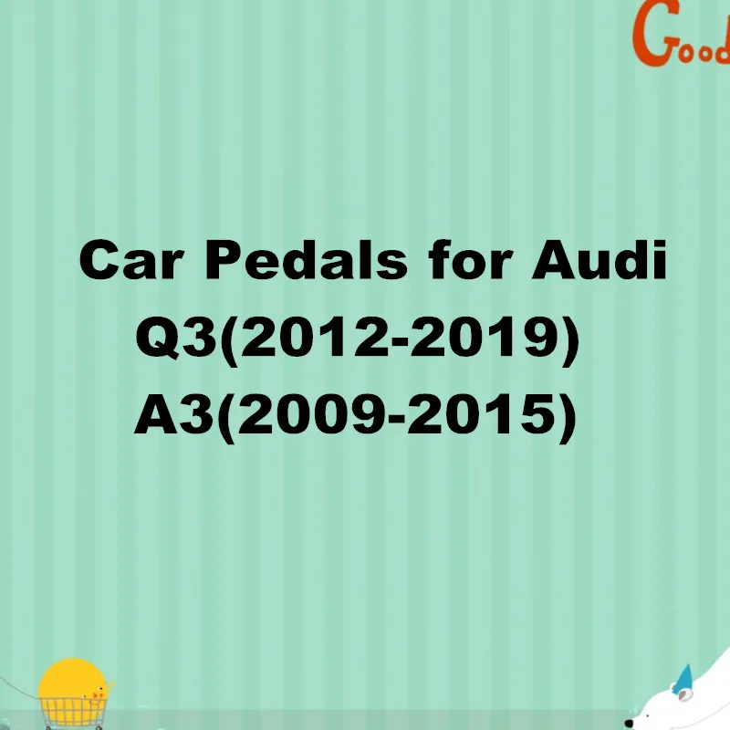 Тормоза ускоритель топлива автомобиля педали для Audi Q3(2012-) A3(2009-) Тормоз ножной упор дроссельной заслонки Педаль тормоза автомобиля аксессуары