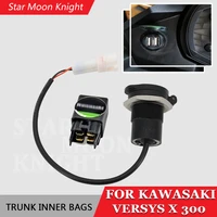 for kawasaki versys x 300 x300 x 300 12v 30a motorcycle dual usb interface digital display charger adapter port