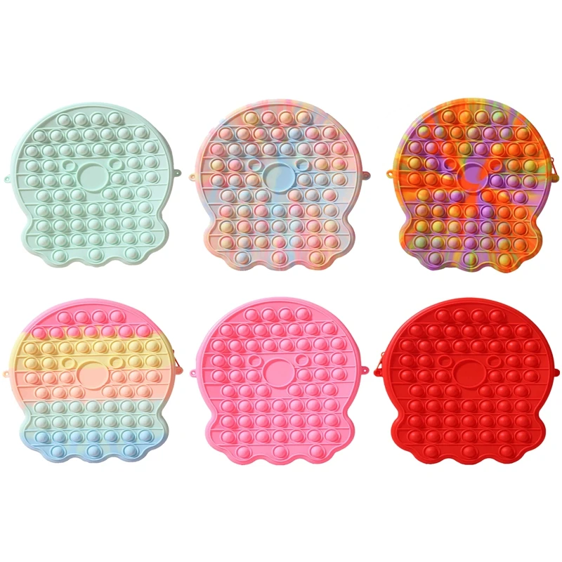 

Игрушка-антистресс в виде осьминога для девочек, сумочка на плечо с сумочкой, пузырьковая головоломка для снятия стресса с аутизма