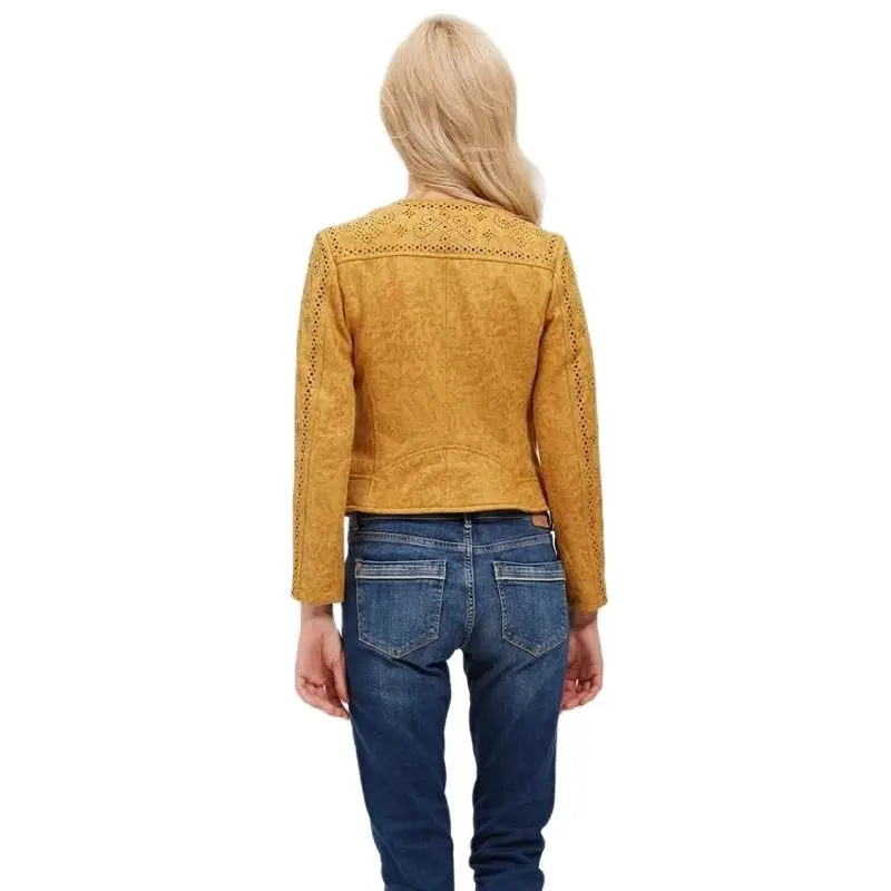 Женская замшевая куртка TMODA289 из искусственной кожи на осень и зиму женское