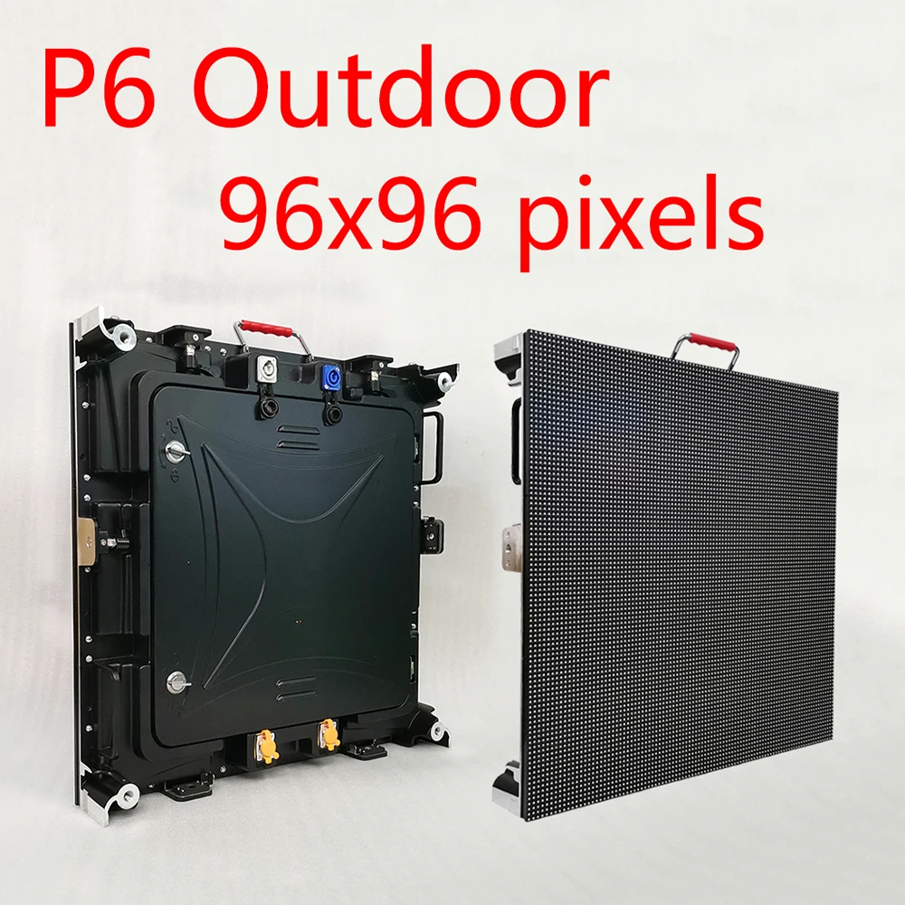 Beli Panel Matriks LED Luar Ruangan Kecerahan Tinggi P6 Penuh Warna Ukuran 576X576Mm Kabinet Aluminium Die-Cast Produsen Layar Led
