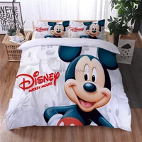 cute disney mickey mouse pattern bedding sets for boys girls children bedroom gift cartoon duvet cover set pillowcase queen king