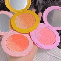 makeup face blush smooth natural cheek blush pigmente red rouge powder texture contour face bronzer highlighter palette cosmetic
