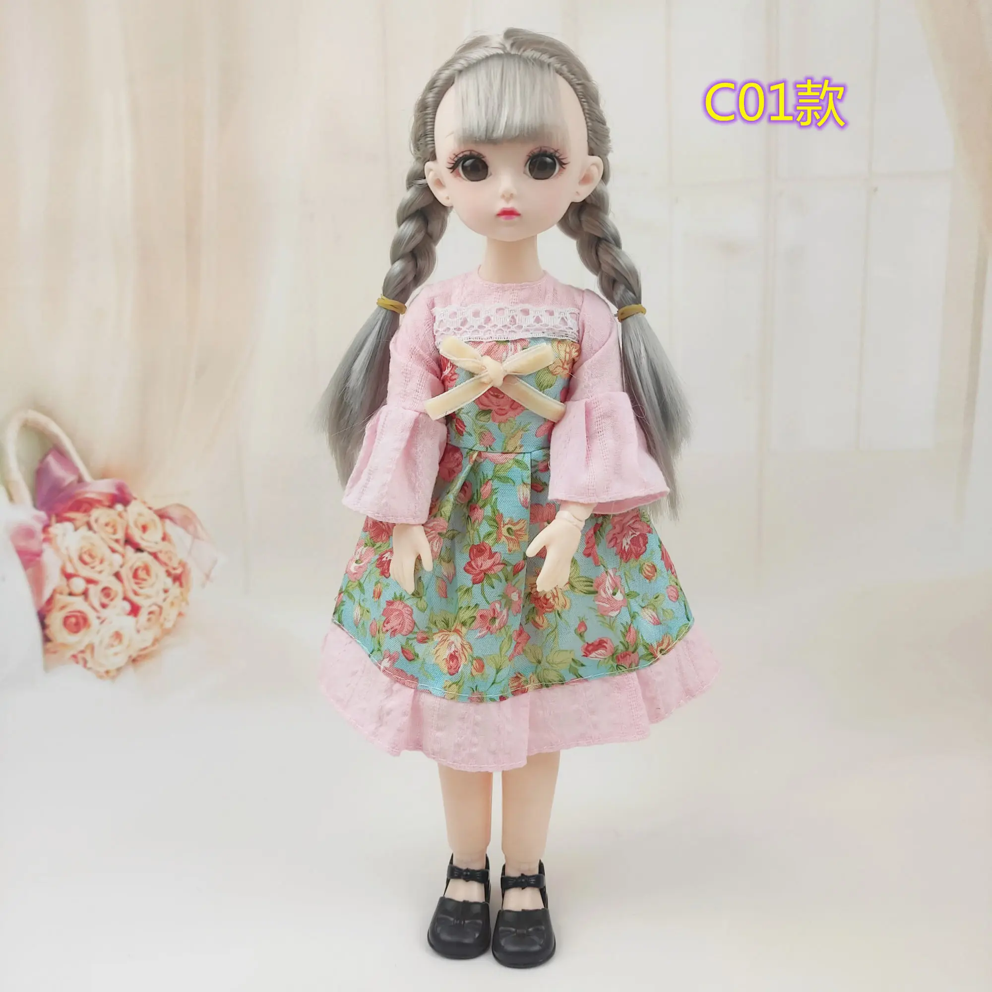 

New 30cm Fashion Doll 1/6 BJD Dolls Body Make-up 3D Eyes Long Wig Hair Beautiful Princess Baby Girl Dolls DIY Toy For Girls