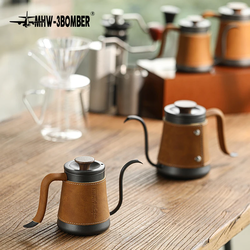 MHW 3BOMBER залить чайник капель Кофе ручной Brew горшок в стиле Лебединая шея