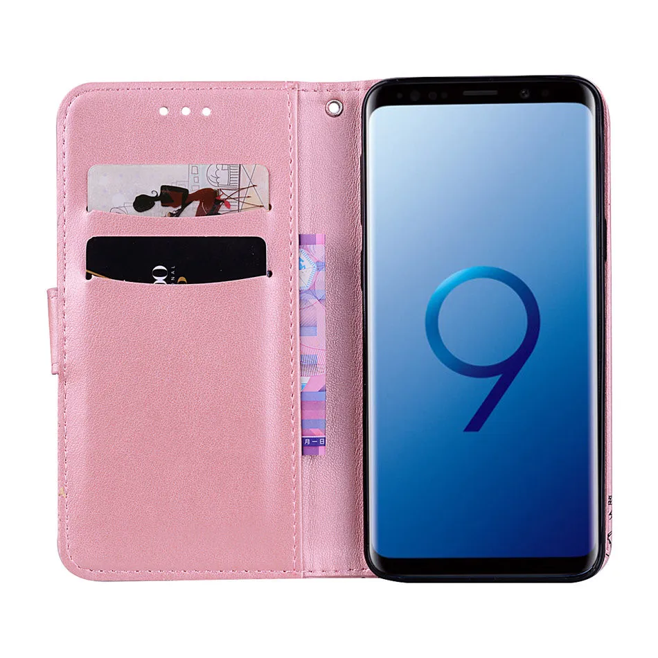 Бабочка чехол для телефона для samsung Galaxy j3 j5 j7 j2 Prime A3 A5 S9 S8 плюс Note9 кожаный чехол-портмоне с откидной крышкой P04E