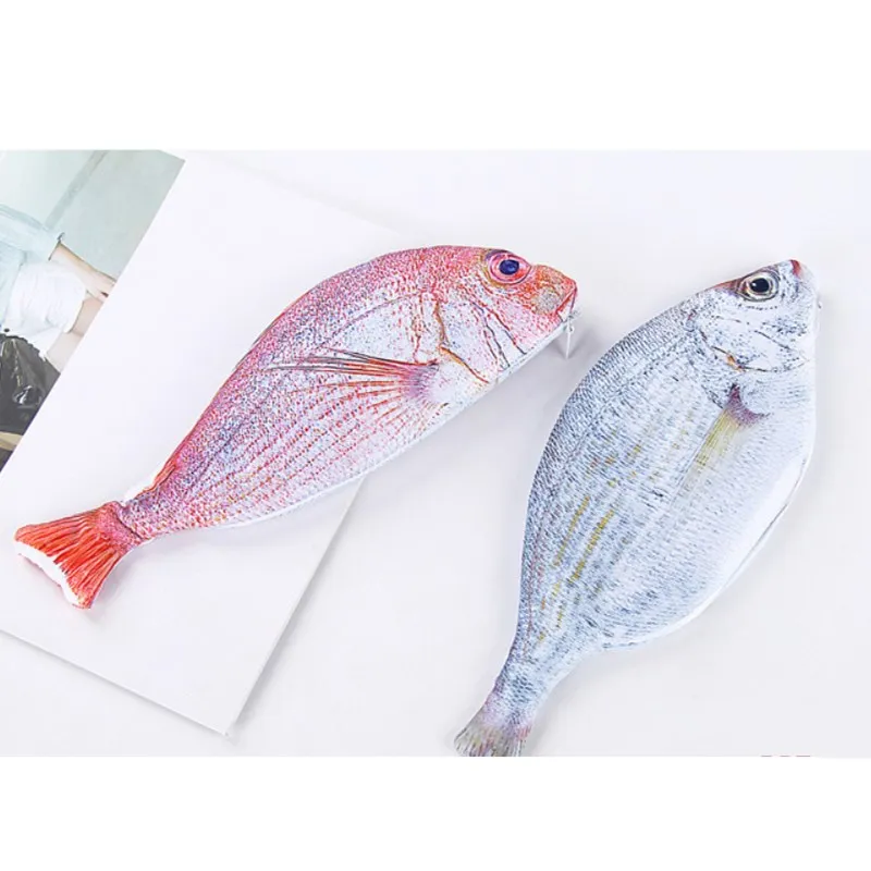 

1PC Creative Fish Shape Pencil Case Cloth Pencils Bags School Supplies Students Stationery Hot Pen Box Gift for Kids