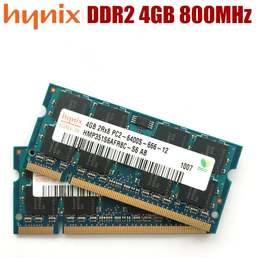 Hynix чипсет DDR2 4 Гб 2 1 ГБ PC2 6400S оперативная память для ноутбука 4G 2G 1G 800 МГц