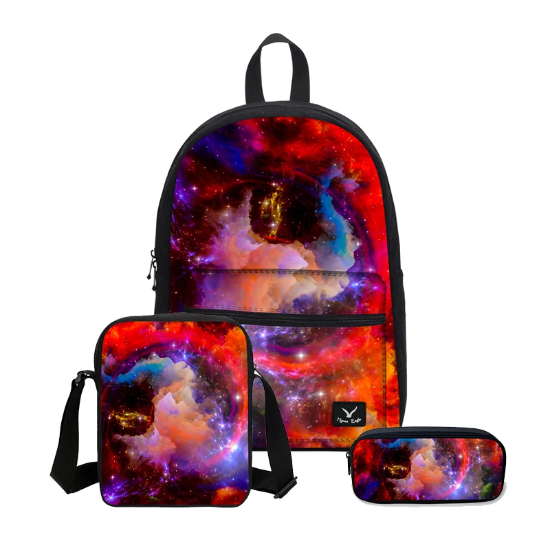 VEEVANV Для женщин Мода Galaxy Printing рюкзаки из парусины Комбинации 3 шт./компл. школьная