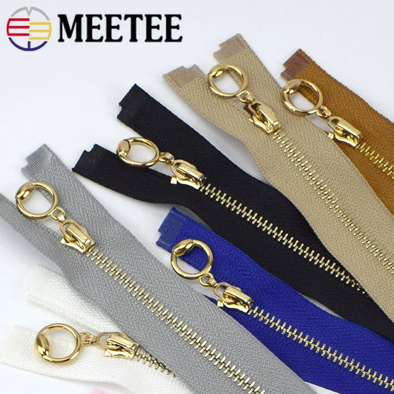 Meetee 2 шт./5 шт. 40/50/60/70 см 3 # металлическое кольцо на молнии съемные застежки для