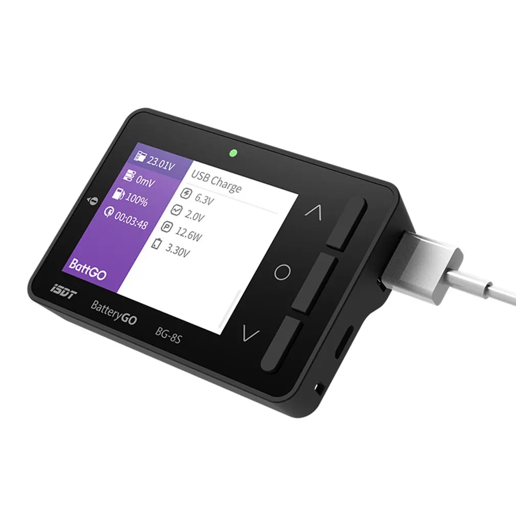 ISDT-Medidor de bater&iacute;a de BG-8S, comprobador de capacidad de bater&iacute;a Digital con pantalla LCD, equilibrador de bater&iacute;a, probador de bater&iacute;a para LiPo-0