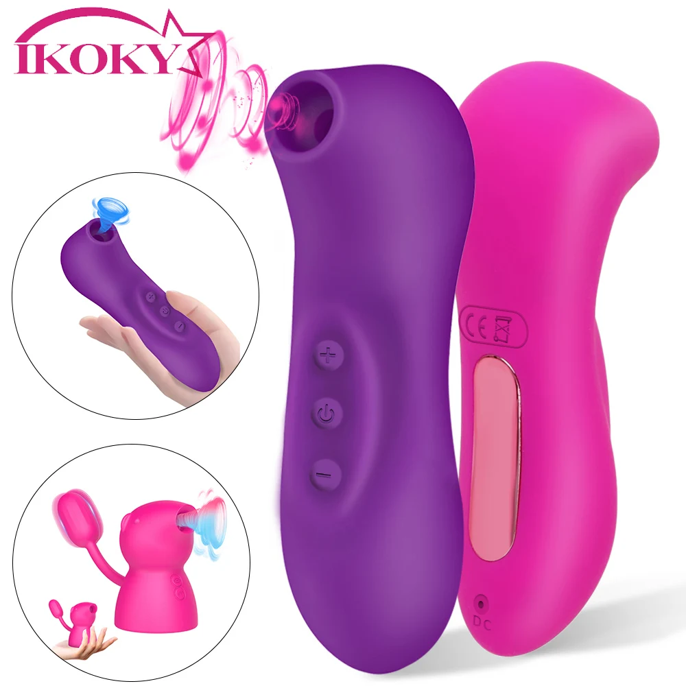 IKOKY на присосках для клитора вибратор язык вибрационный сосание сосков Секс