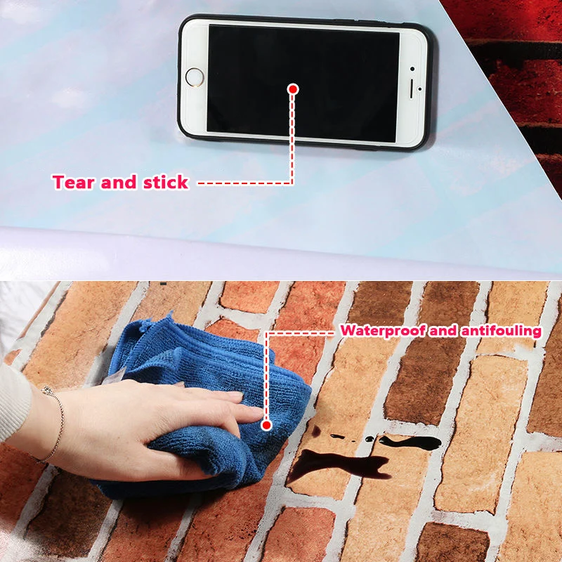 self adhesive wallpaper home decoration 3d wall sticker self adhesive panel bedroom living room bathroom kitchen diy wallpaper free global shipping