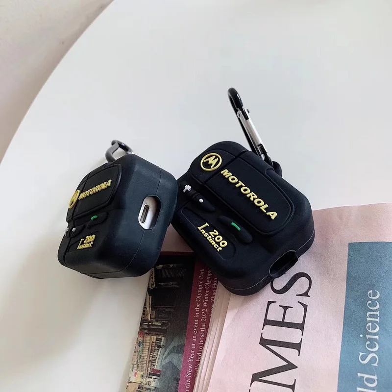 3D Силиконовые старые школьные черные классические беспроводные Bluetooth наушники