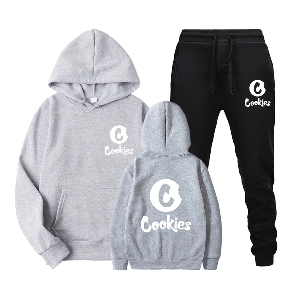 

Pullover Tops Streetwear Men's Clothing Anime White C Printing Harajuku Hoodies Autumn And Winter Suit Pullover Fashion Sets