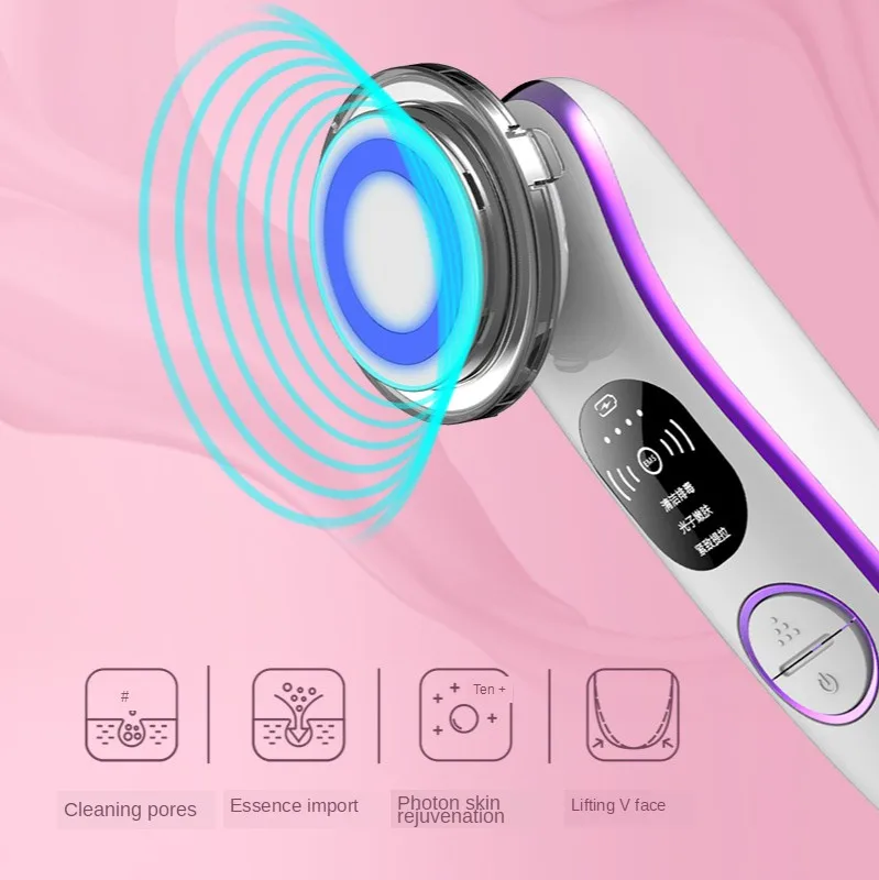 RF EMS Multi Functional Beauty Devices Facial Massager LED Light Photon Skin Care Tool Deep cleansing Instrument Machine | Красота и