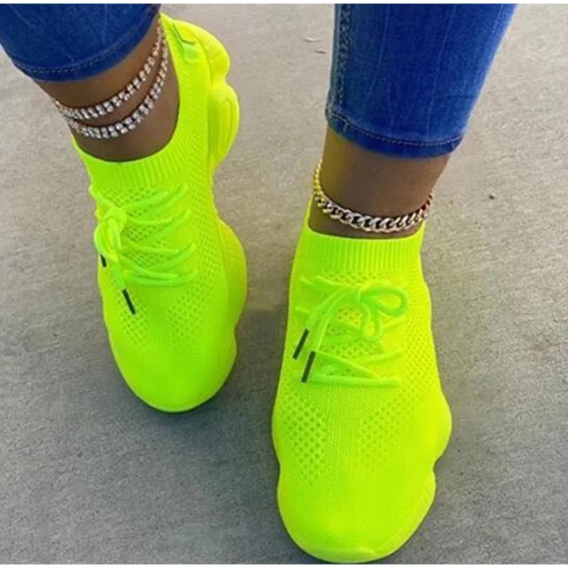 

Spring Sneakers Women's Mesh Flats Shoes Woman Lace Up Breathable Casual Female Shoe Comfort Candy Color Solid Ladies Plus Size