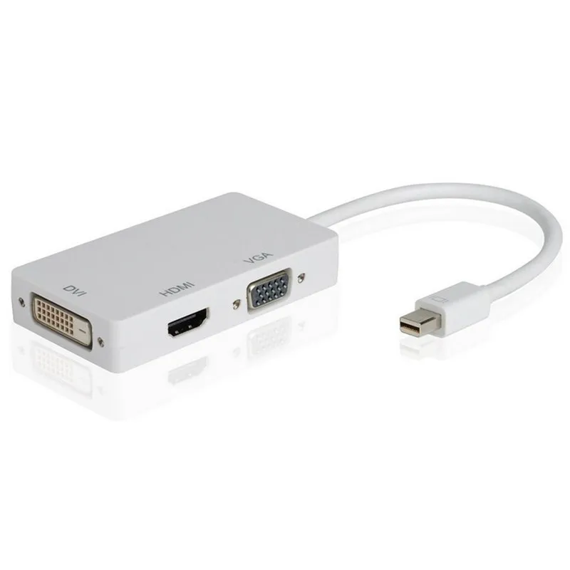 

MINI DP to HDMI-Compatible DVI VGA Adapter 3 in 1 converter for Macbook