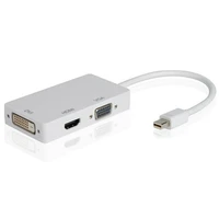 mini dp to hdmi compatible dvi vga adapter 3 in 1 converter for macbook