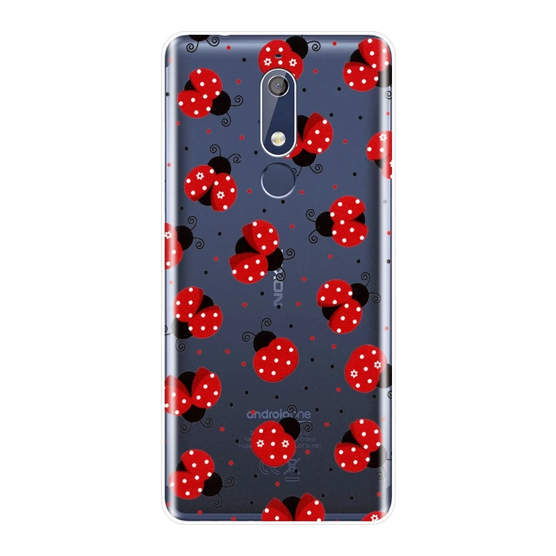 Чехол для телефона Nokia 7 1 6 5 3 2 Plus Мягкая силиконовая задняя крышка с Пчелкой