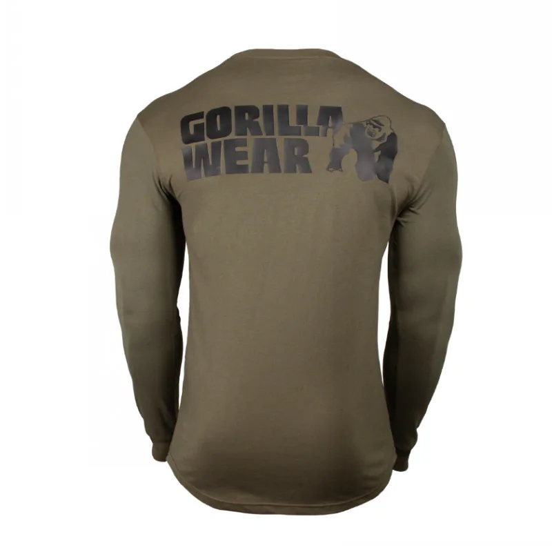 Повседневная хлопковая футболка с длинным рукавом Мужская облегающая для