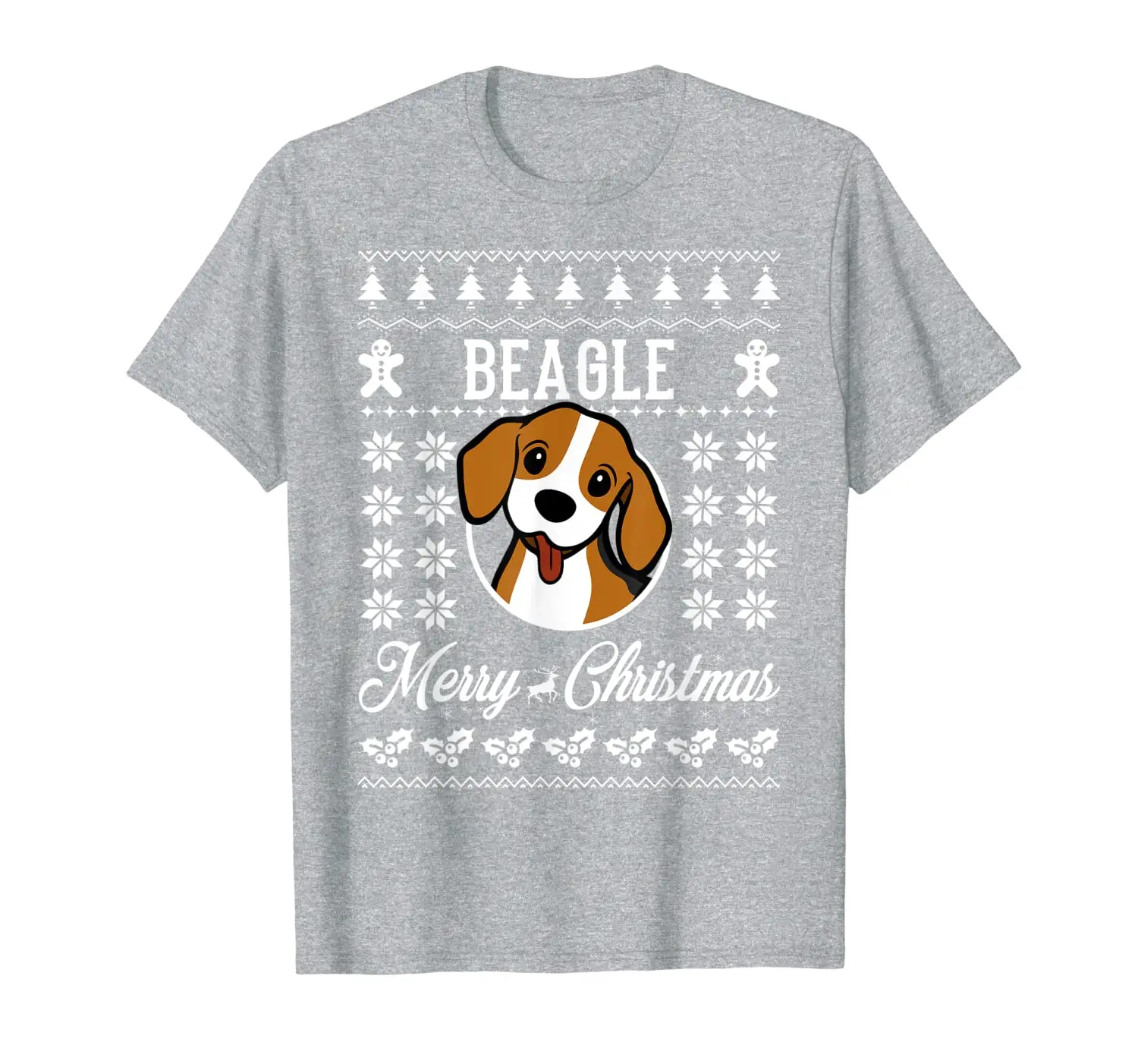 

Xmas Beagle Ugly Sweater Dogs Lover Mom Dad Gift Cute T-Shirt